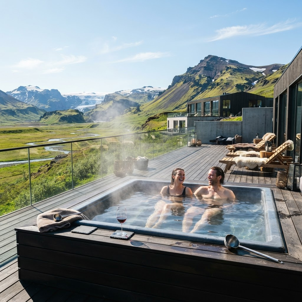 Relax in hot baths